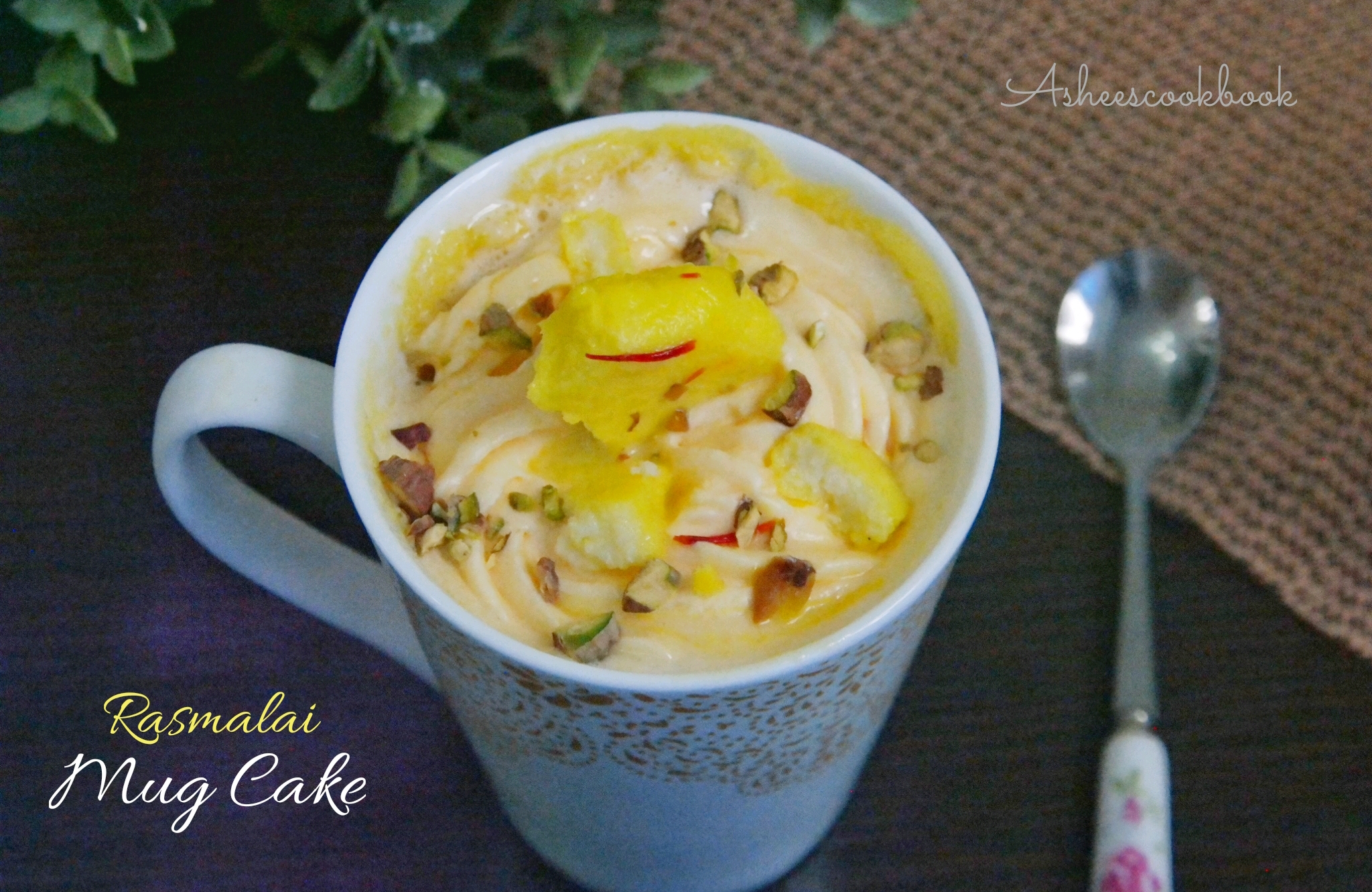 Eggless rasmalai cake