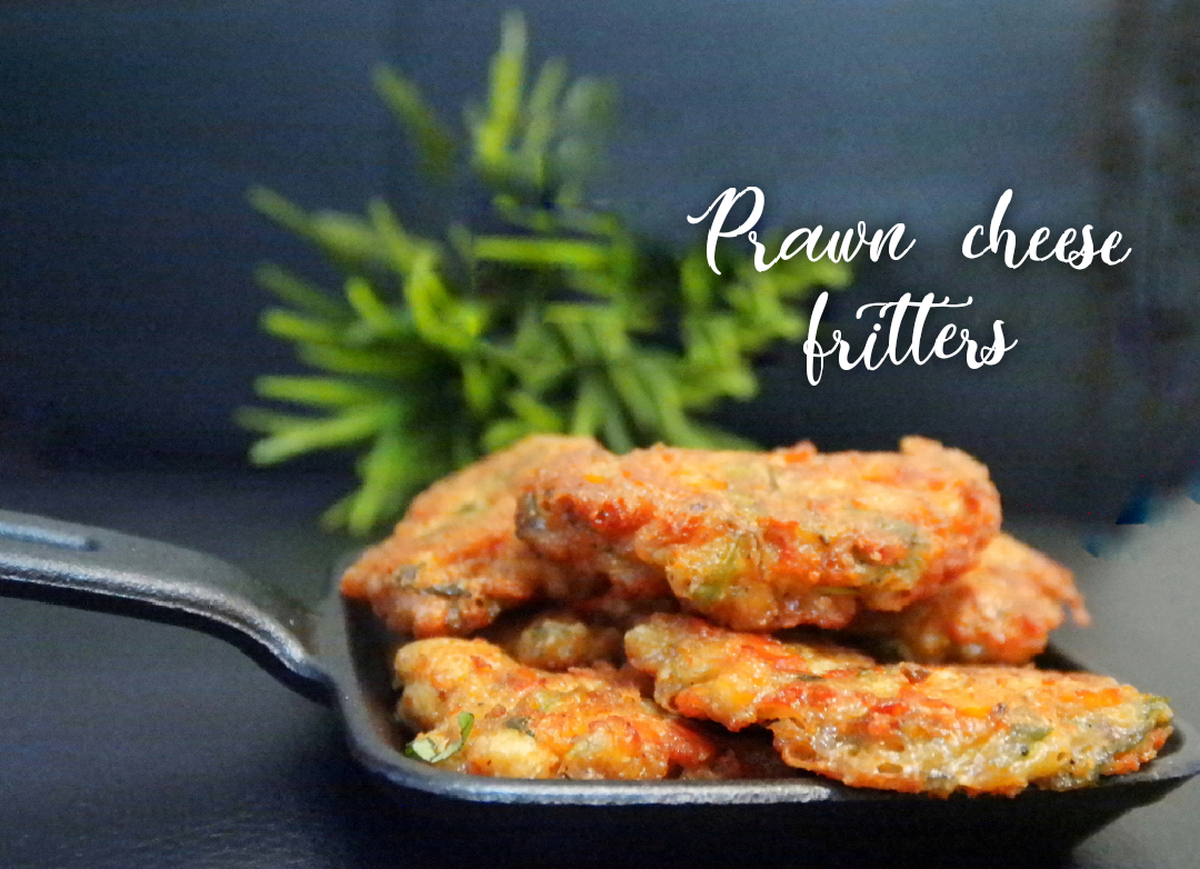 Prawn cheese fritters